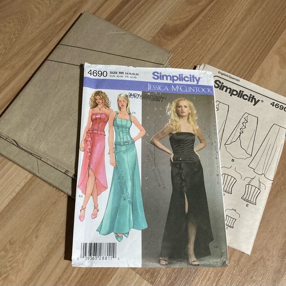 Simplicity 4690 Misses Skirt & Corset Top-UNCUT - Picture 2 of 2